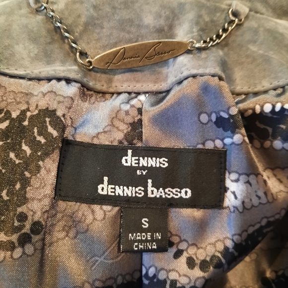 Y2K Style Leather Jacket Dennis by Dennis Basso Gray Size Small Women's - Picture 5 of 10